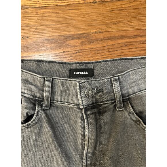 Express Jeans Womens Black 4R Tapered Ankle High Rise - Picture 4 of 12